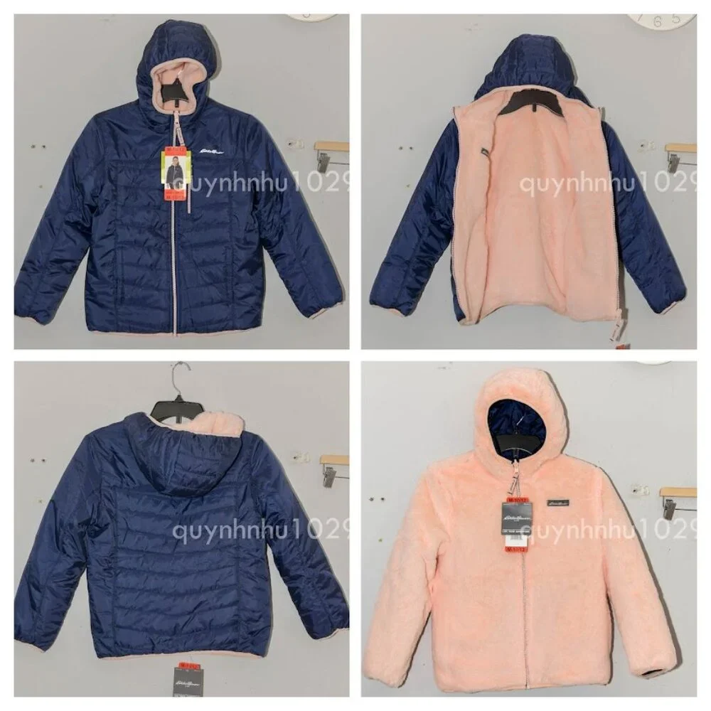 Eddie Bauer Girls’ Faux Fur Reversible Jacket